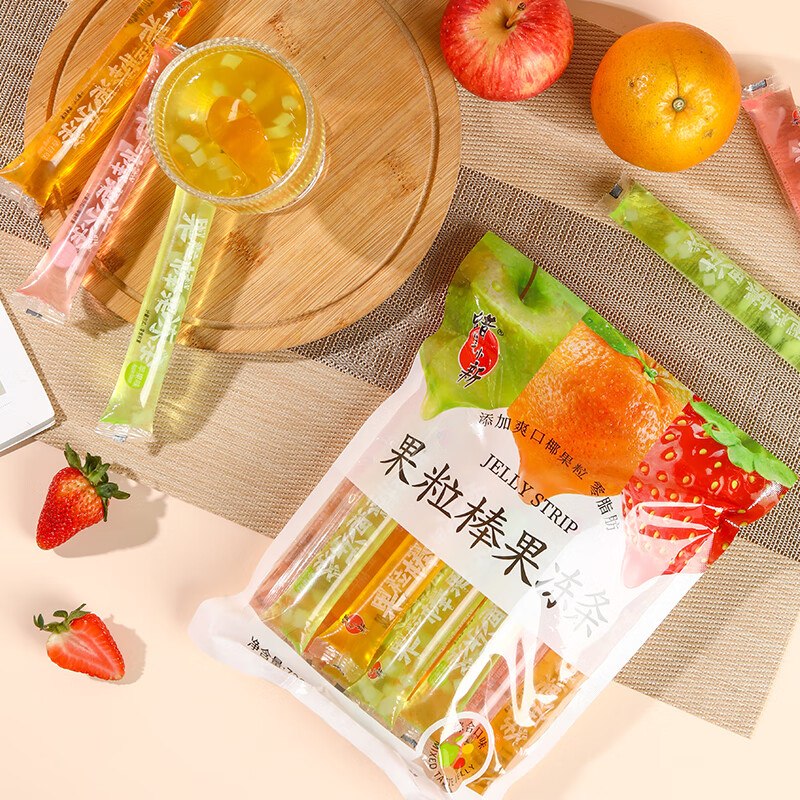 搜产品标题或关键字得2限时卷蜡笔小新果粒棒果冻条720g砸1券，叠1首单，学生号【4.5】返4卡